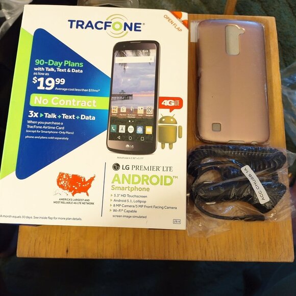 Tracfone LG Premier LTE Android Smartphone 5.3" Touchscreen 8 MP Camera -NEW - Picture 1 of 8